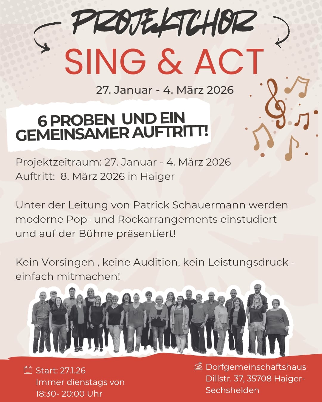 Mach mit beim Projektchor